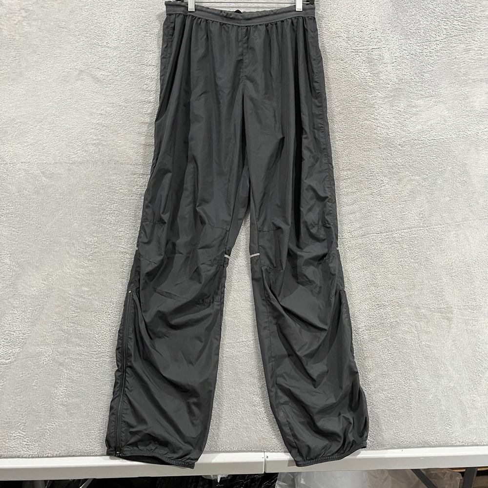VTG Nike ACG Clima Fit Track Pants Women XL (16-18) Black Ankle Zip Drawstring